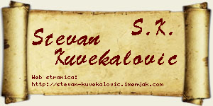 Stevan Kuvekalović vizit kartica